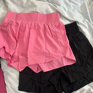 Amazon Women's Athletic Shorts in Pink and Black